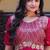 Rani Pink faux georgette readymade anarkali suit with embroidery & zari work