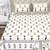 White & olive green floral block print pure cotton king size bedsheet with 2 pillow covers (100×108 inches)