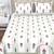 White pink floral pure cotton king size bedsheet set with pillow covers