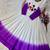 Purple&white georgette readymade anarkali suit with embroidery threading work