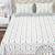 White blue floral print pure cotton king size bedsheet with 2 pillow covers
