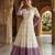 Lavender&white silk readymade anarkali suit with embroidery & sequin  work