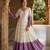 Lavender&white silk readymade anarkali suit with embroidery & sequin  work