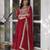 Red faux georgette readymade anarkali suit with embroidery & zari work