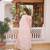 Pink silk readymade anarkali suit with embroidery & zari sequin  work
