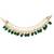 Kundan ear chain ear to hair chain green beads pearl bahubali jhumar rajputi bridal jewellery for women & girls