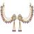 Kundan ear chain ear to hair chain green beads pearl bahubali jhumar rajputi bridal jewellery for women & girls