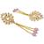 Kundan ear chain ear to hair chain green beads pearl bahubali jhumar rajputi bridal jewellery for women & girls