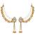 Kundan ear chain ear to hair chain green beads pearl bridal jewellery 