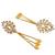 Kundan ear chain ear to hair chain green beads pearl bridal jewellery 