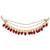 Kundan ear chain ear to hair chain green beads pearl bahubali jhumar rajputi bridal jewellery for women & girls