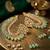 Kundan ear chain ear to hair chain green beads pearl bahubali jhumar rajputi bridal jewellery for women & girls