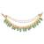 Kundan ear chain ear to hair chain green beads pearl bahubali jhumar rajputi bridal jewellery for women & girls
