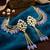Kundan ear chain ear to hair chain green beads pearl bahubali jhumar rajputi bridal jewellery for women & girls
