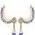 Kundan ear chain ear to hair chain green beads pearl bahubali jhumar rajputi bridal jewellery for women & girls