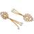 Kundan ear chain ear to hair chain green beads pearl bahubali jhumar rajputi bridal jewellery for women & girls