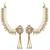 Kundan ear chain ear to hair chain green beads pearl bahubali jhumar rajputi bridal jewellery for women & girls