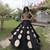Black Navratri special Roman SilkBlend Gota Work Lehenga Choli Set