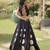 Black Navratri special Roman SilkBlend Gota Work Lehenga Choli Set