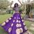 Purple Navratri special Roman SilkBlend Gota Work Lehenga Choli Set