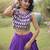 Purple Navratri special Roman SilkBlend Gota Work Lehenga Choli Set