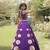 Purple Navratri special Roman SilkBlend Gota Work Lehenga Choli Set
