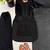 Black fandy silk straight salwar kameez dupatta set