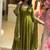 Light green crunchy silk straight salwar kameez dupatta set
