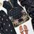 Black heavy satin glass straight farshi salwar kameez dupatta set