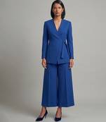 Royal blue dupion silk co ord set