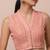 Peach rayon embroidered non padded blouse