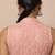Peach rayon embroidered non padded blouse