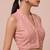 Peach rayon embroidered non padded blouse