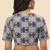 Grey cotton printed front open non padded blouse