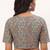 Grey cotton printed front open non padded blouse