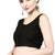 Black cotton front open non padded blouse