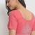 Peach cotton embroidered non padded blouse