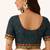Green cotton printed non padded blouse