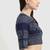 Navy blue cotton printed non padded blouse