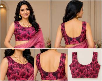 Women chanderi cotton pink woven  saree 4