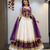 White Roman Silk Cotton Navratri Lehenga Choli with Corset Blouse