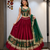 Maroon Roman Silk Cotton Navratri Lehenga Choli with Corset Blouse