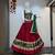 Maroon Roman Silk Cotton Navratri Lehenga Choli with Corset Blouse