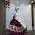 Wine Roman Silk Cotton Navratri Lehenga Choli with Corset Blouse