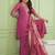 Pink gold silk embroidery kurta set with jacquard dupatta | readymade suit