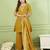Mustard gold silk embroidery kurta set with jacquard dupatta | readymade suit