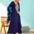 Blue viscose silk embroidery kurta set with georgette dupatta | salwar suit