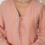 Peach chanderi silk v neck kurta set with embroidered dupatta | readymade suit