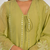 Green chanderi silk v neck kurta set with embroidered dupatta | readymade suit