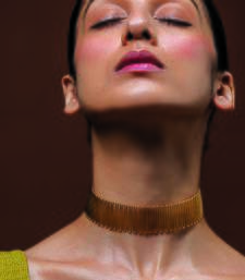 Gold plated meadow choker necklace